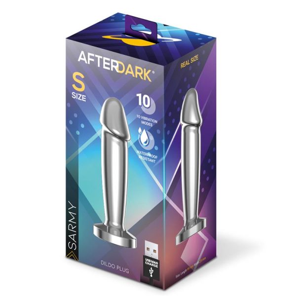 Sarmy Plug Anal Cromado con Vibración USB Magnético Talla S - imagen 2