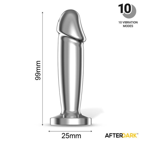 Sarmy Plug Anal Cromado con Vibración USB Magnético Talla S - imagen 7