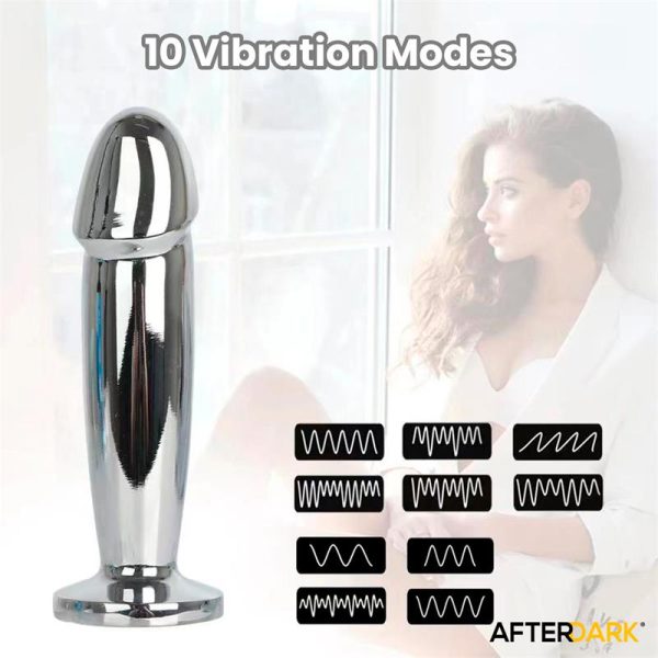 Sarmy Plug Anal Cromado con Vibración USB Magnético Talla S - imagen 8