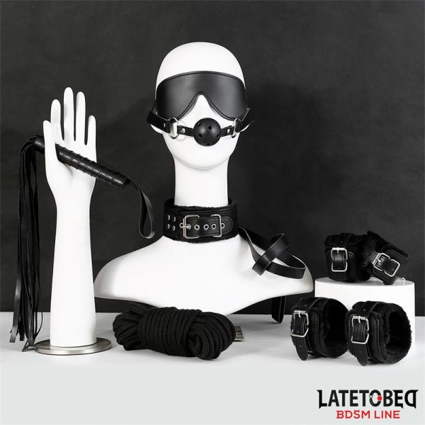 Set de 7 Piezas de Bondage Negro - imagen 7