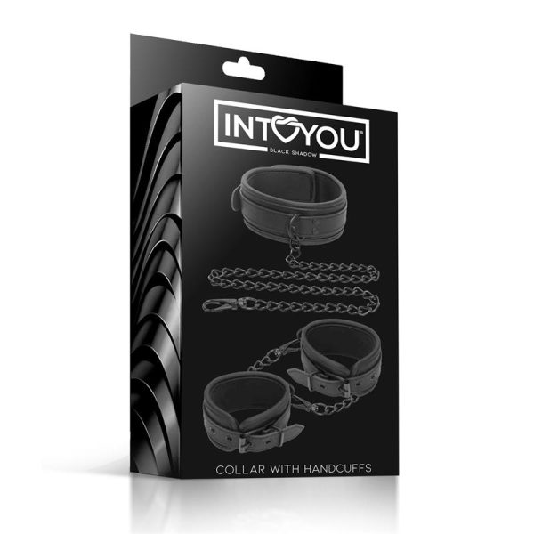 Set de Collar y Esposas para Muñecas Cuero Vegano - imagen 2
