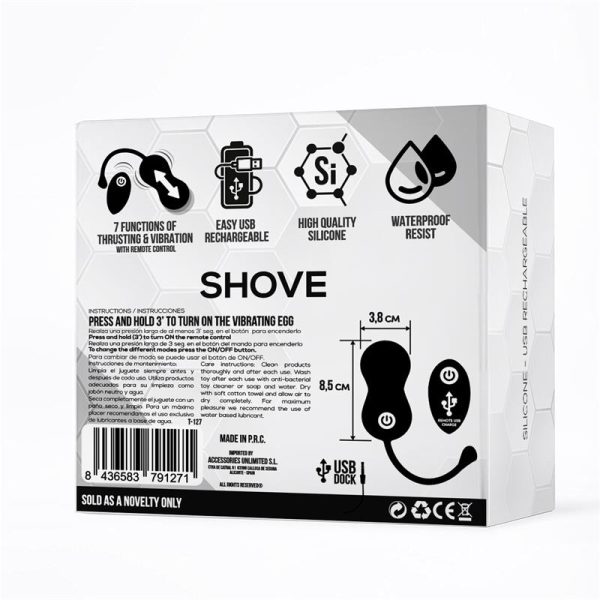Shove Huevo con Movimiento Thrusting y Vibrador con Control Remoto - imagen 5