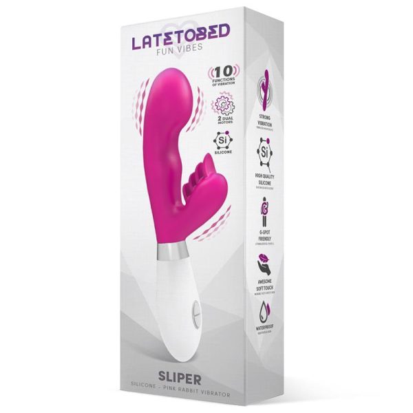 Sliper Vibrador Conejito Silicona Rosa - imagen 4