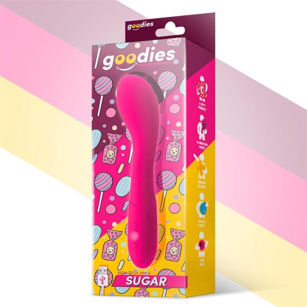 Sugar Vibrador Punto G USB Silicona Fushsia - imagen 3