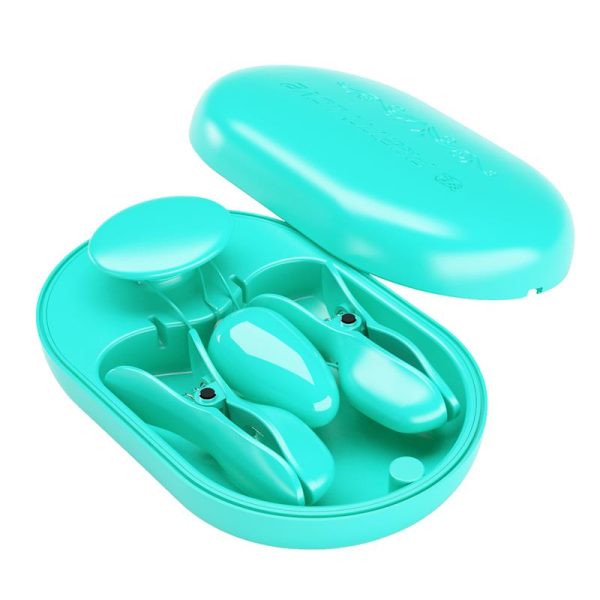 Surprise Box Huevo Vibrador y Pinzas para Pezones con Electro Estimulación Azul - imagen 5