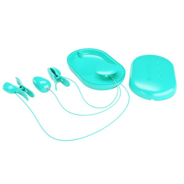 Surprise Box Huevo Vibrador y Pinzas para Pezones con Electro Estimulación Azul - imagen 9