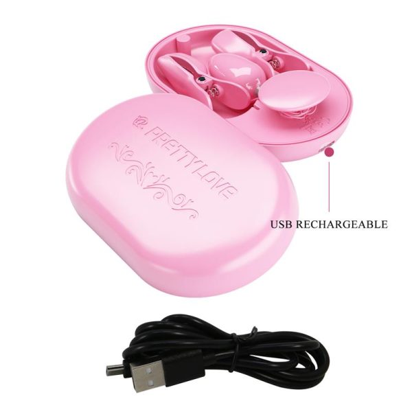 Surprise Box Huevo Vibrador y Pinzas para Pezones con Electro Estimulación Rosa - imagen 2