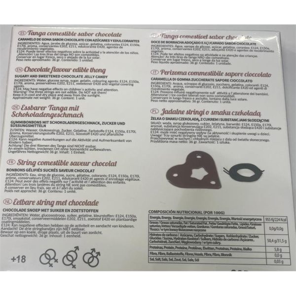 Tanga Comestible Unisex Chocolate - imagen 3