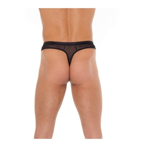Tanga Rejilla Negro Talla Única - imagen 2