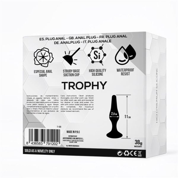 Trophy Plug Anal 11 cm Silicona Negro - imagen 4