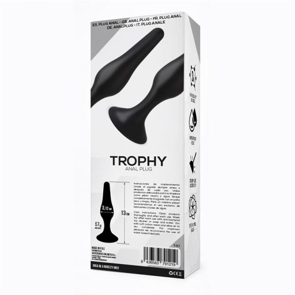 Trophy Plug Anal 13 cm Silicona Negro - imagen 3