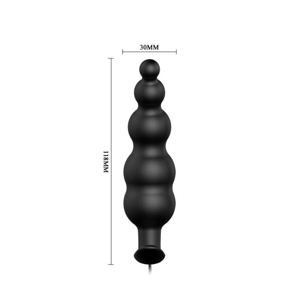 Vibrador Anal Burbujas Negro con Control Remo cl70 - imagen 7