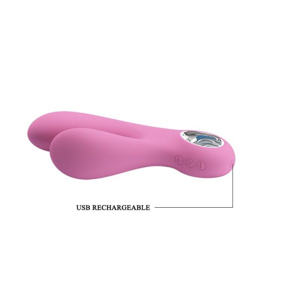 Vibrador Canrol USB Silicona Rosa Suave - imagen 2