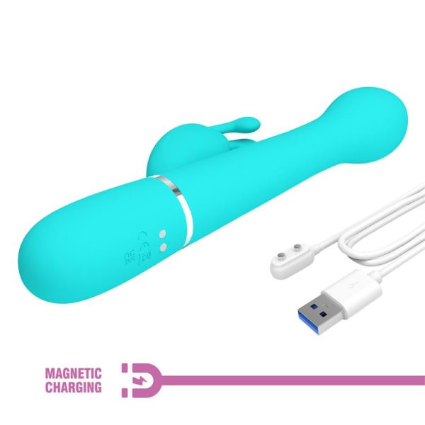 Vibrador con Thrusting y Bolas Rotatorias Dejon Azul - imagen 5