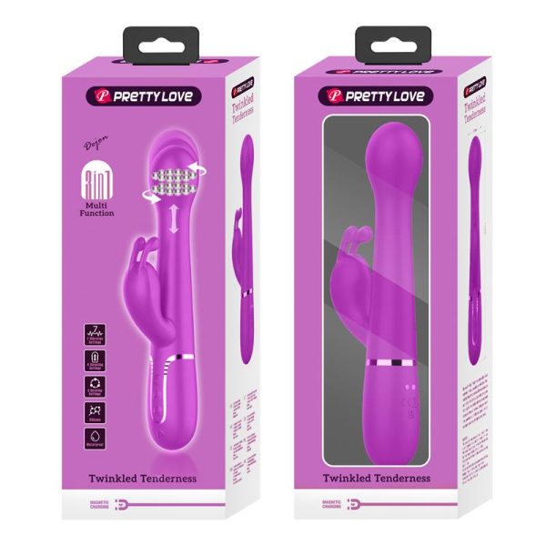 Vibrador con Thrusting y Bolas Rotatorias Dejon Rosa - imagen 3