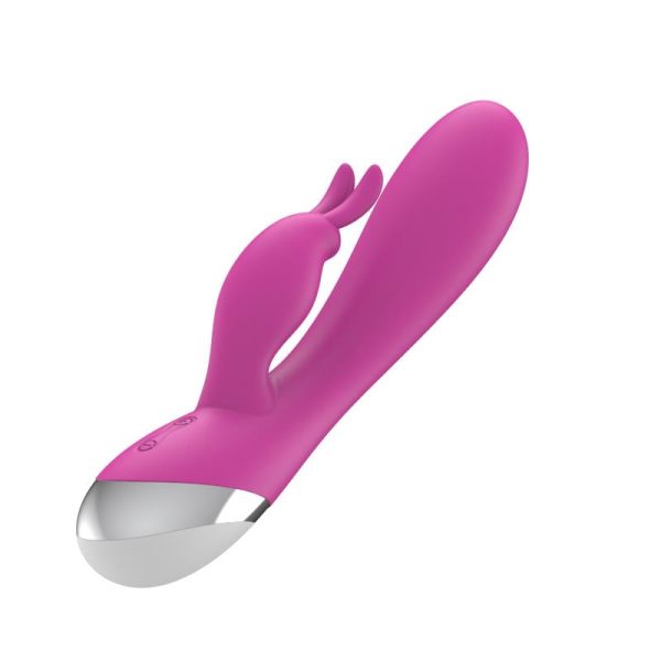 VIbrador Dual USB Silicona Rosa - imagen 4