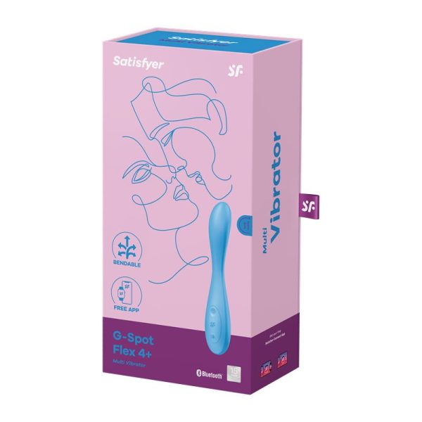 Vibrador G-Spot Flex 4 con APP Satisfyer Connect Azul - imagen 7
