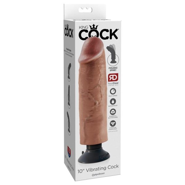 Vibrador Realista 10 Bronceado - imagen 3