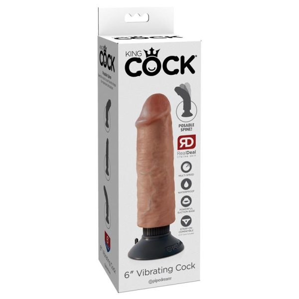 Vibrador Realista 6 Bronceado - imagen 2