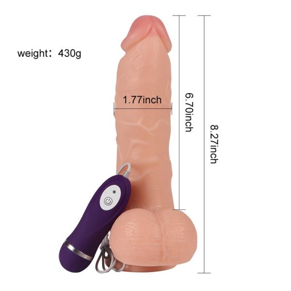 Vibrador Realista Control Remoto Adam 21 cm - imagen 4