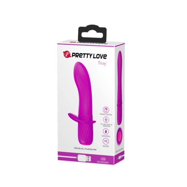 Vibrador Troy USB Silicone Purpura - imagen 2