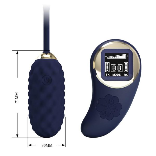 Vivian Huevo Vibrador con Control Remoto con Pantalla Digital Azul - imagen 4