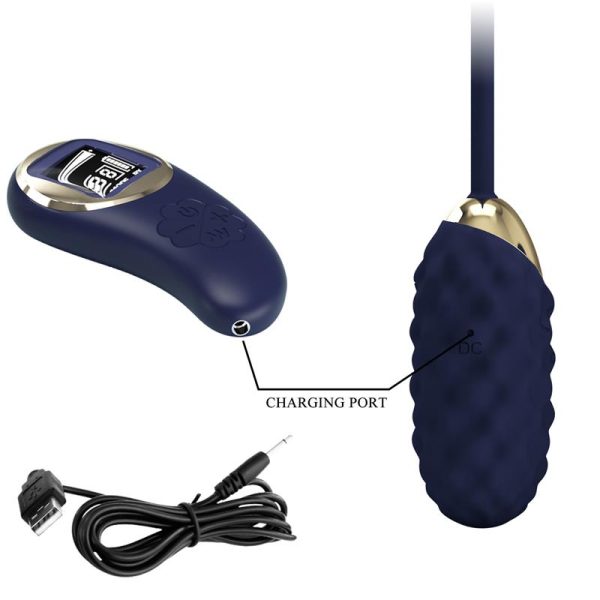 Vivian Huevo Vibrador con Control Remoto con Pantalla Digital Azul - imagen 9