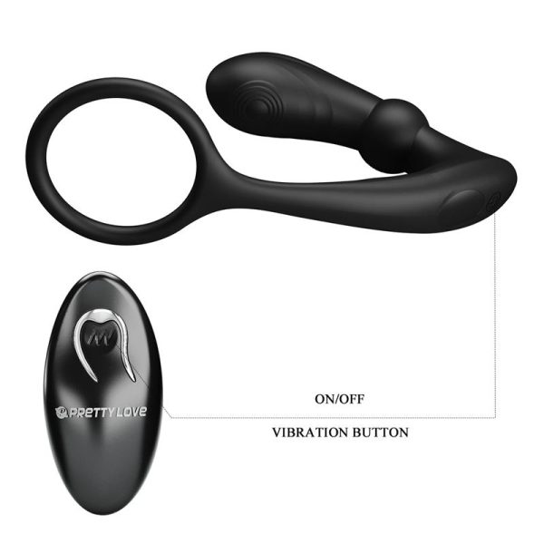 Warren Plug Anal y Anillo para el Pene con Vibración y Pulsación a Control Remoto - Imagen 4