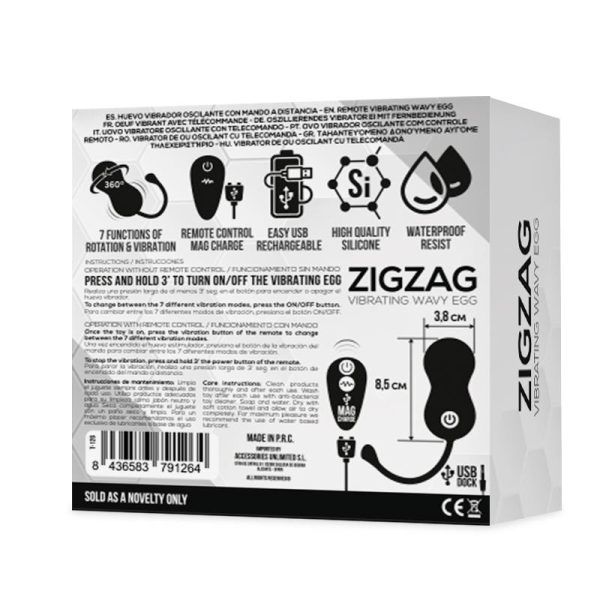 Zigzag Huevo Zigzageante y Vibrador con Control Remoto - imagen 7