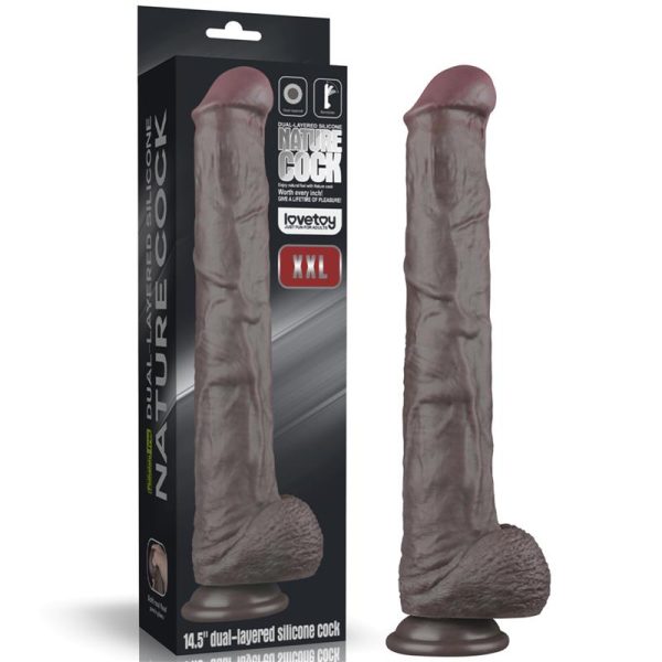 Dildo Dual Layered Articulable XXL 14.5