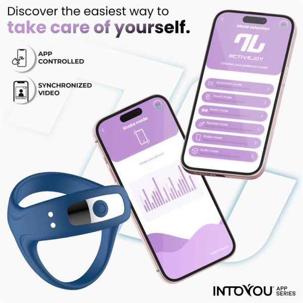 Rank Anillo Vibrador con App Azul - imagen 11