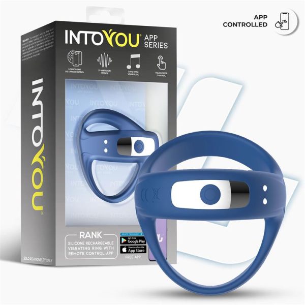 Rank Anillo Vibrador con App Azul - imagen 3