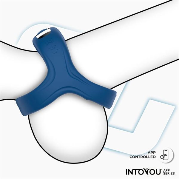 Rank Anillo Vibrador con App Azul - imagen 4