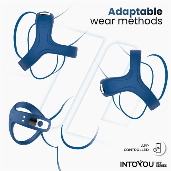 Rank Anillo Vibrador con App Azul - imagen 7