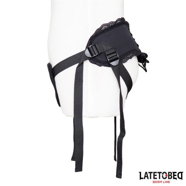 Arnés Strap On Encaje con Anillo Silicona Ajustable - imagen 4
