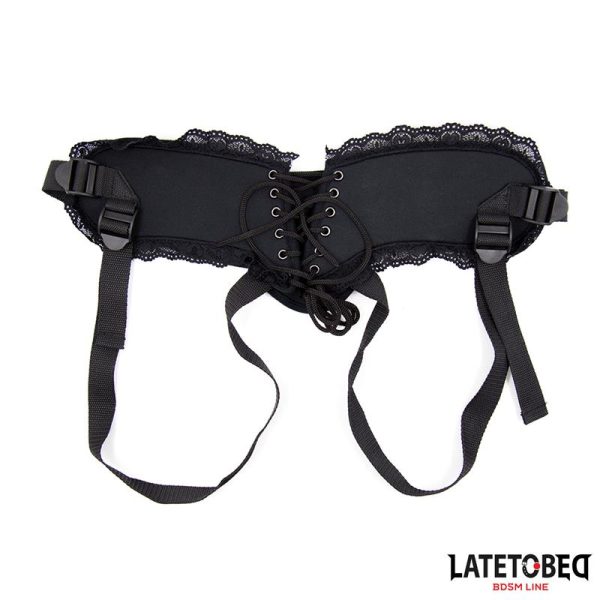 Arnés Strap On Encaje con Anillo Silicona Ajustable - imagen 5