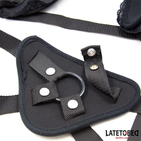 Arnés Strap On Encaje con Anillo Silicona Ajustable - imagen 6