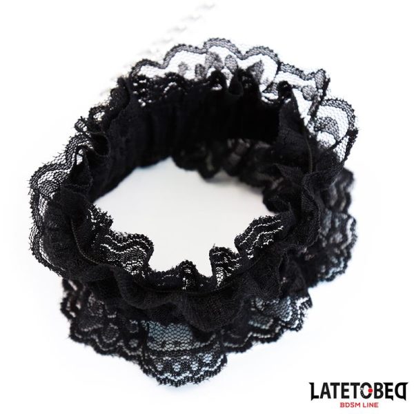 Esposas para Pies de Encaje Elástico Negro - imagen 3