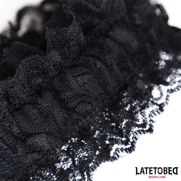 Esposas para Pies de Encaje Elástico Negro - imagen 4