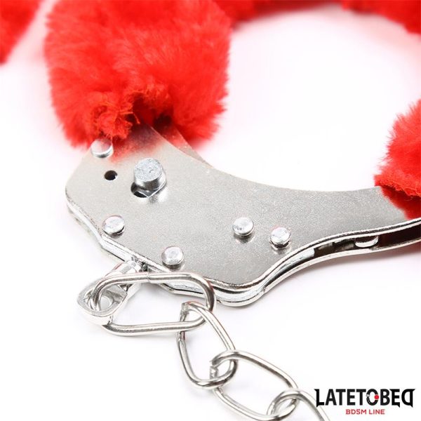 Esposas Pies Peluche Terciopelo Rojo - imagen 2