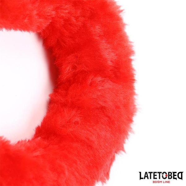 Esposas Pies Peluche Terciopelo Rojo - imagen 3