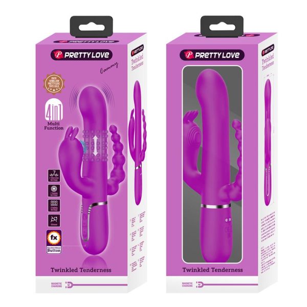Cammy 4 in 1 Vibrador con Bolas Rotadoras y Cadena Anal - imagen 9