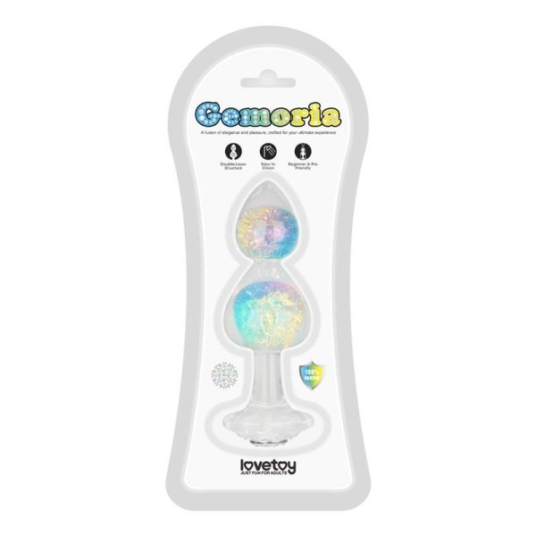 Gemoria Plug Anal de Silicona con Centro de Cristal Multicolor - imagen 2