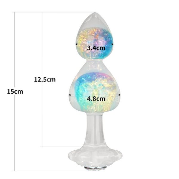 Gemoria Plug Anal de Silicona con Centro de Cristal Multicolor - imagen 5
