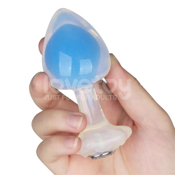 Gemoria Plug Anal Silicona Bola Interna Acero Brilla en la Oscuridad - imagen 9