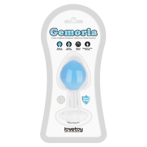 Gemoria Plug Anal Silicona Bola Interna Acero Brilla en la Oscuridad - imagen 10