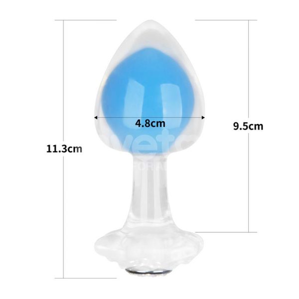 Gemoria Plug Anal Silicona Bola Interna Acero Brilla en la Oscuridad - imagen 2