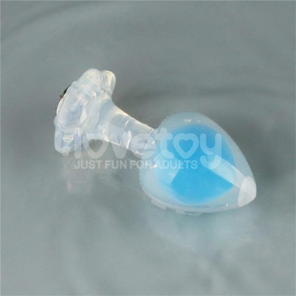 Gemoria Plug Anal Silicona Bola Interna Acero Brilla en la Oscuridad - imagen 3