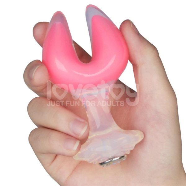 Gemoria Plug Anal Silicona Doble Punta Brilla en la Oscuridad - imagen 9