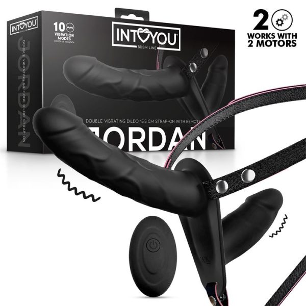 Jordan Arnés Dildo Doble con Vibración y Control Remoto